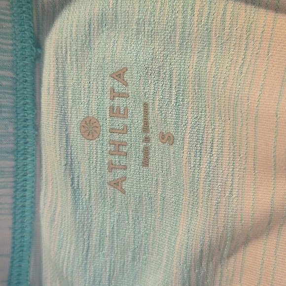 Athelta Green And White Tee Polyester And Spandex. Size Small - Picture 3 of 5
